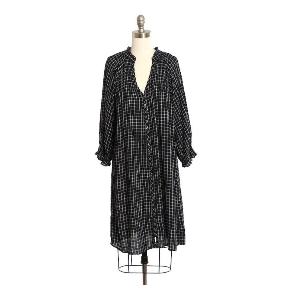 Maeve by Anthropologie Checkered Belted Sheath Dress